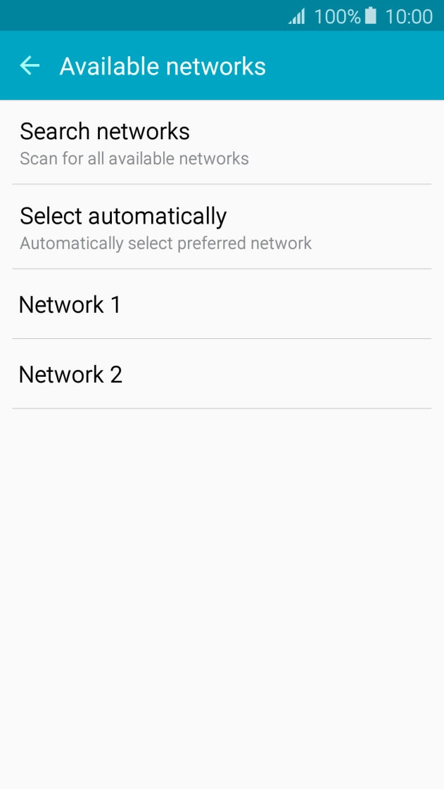If you want to select a network automatically, press Select automatically. If you want to select a network automatically, press Select automatically.