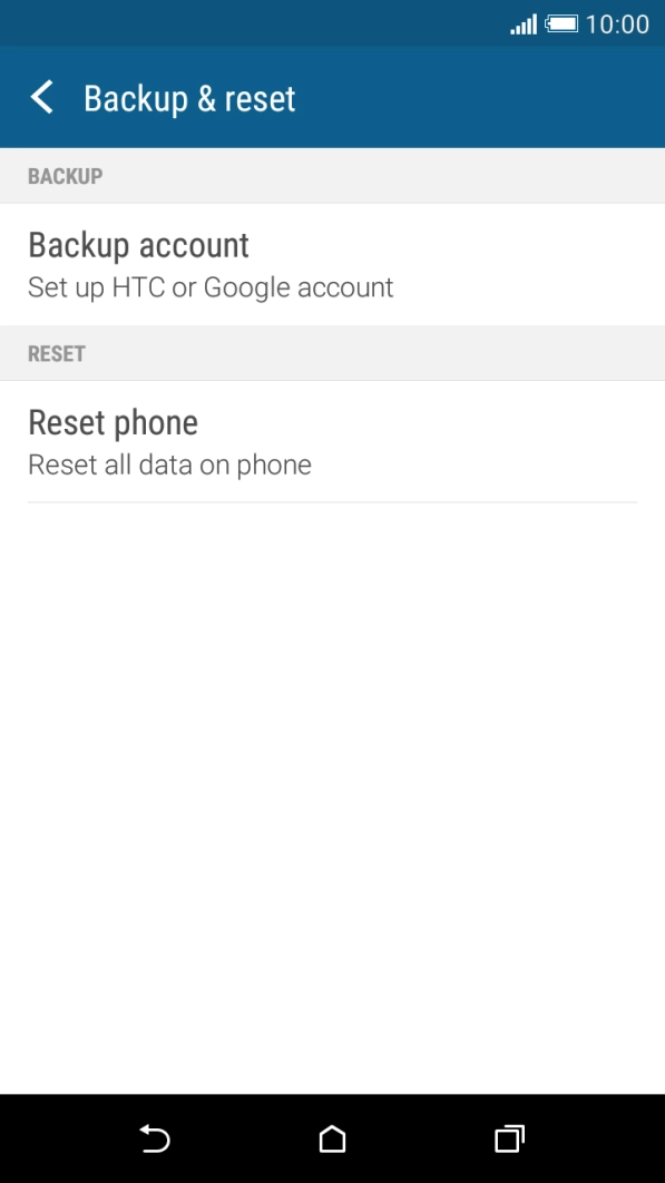 Press Reset phone. Press Reset phone.