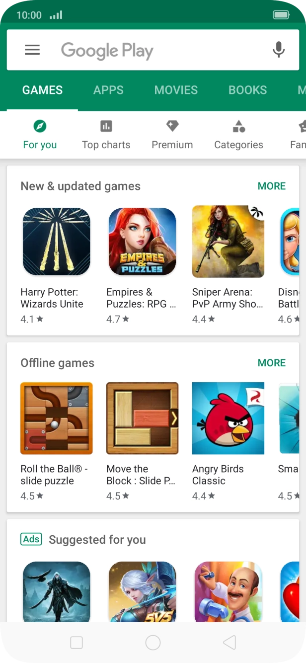 Press the search field. Press the search field.