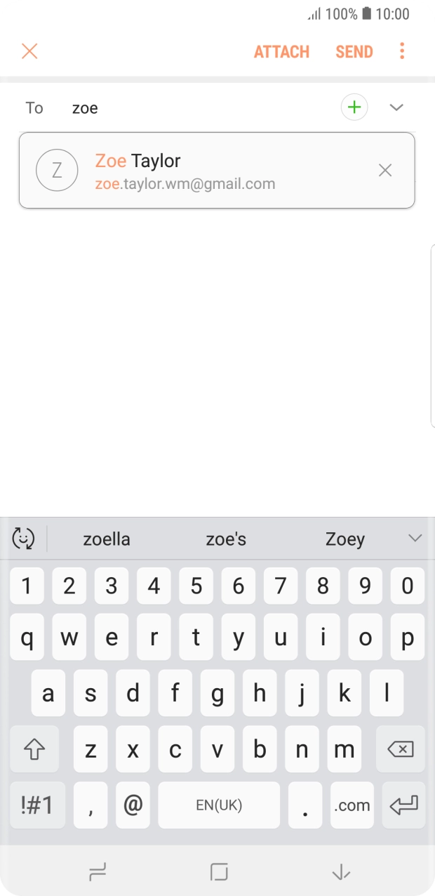 Press the required contact. Press the required contact.