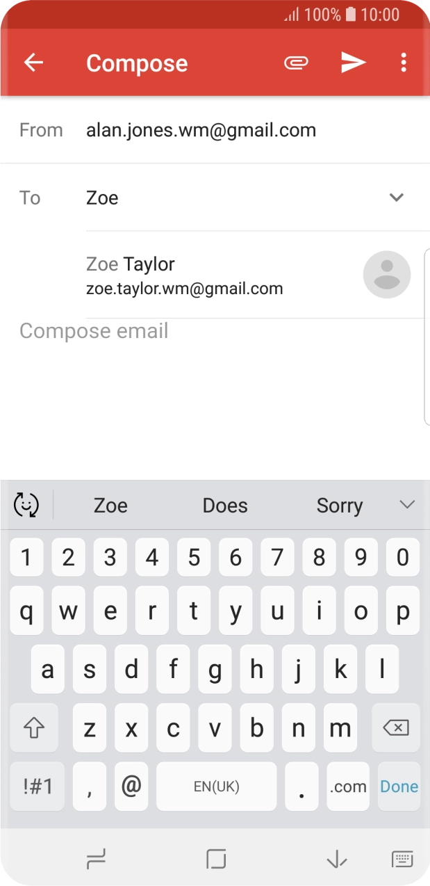 Press the required contact.