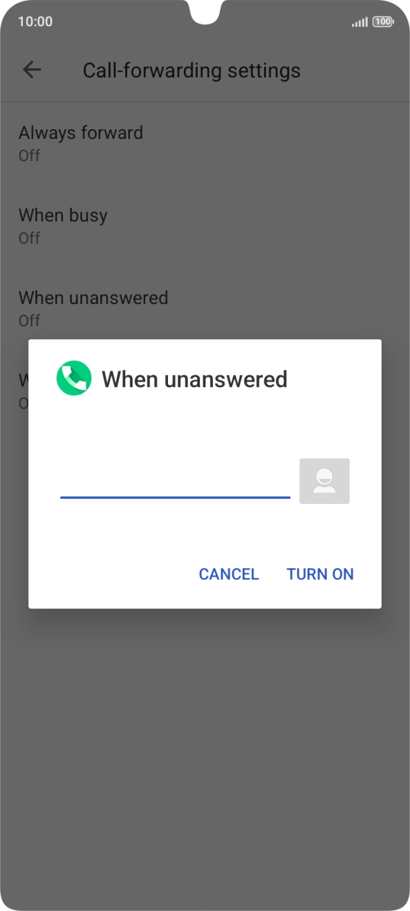 Press TURN OFF.