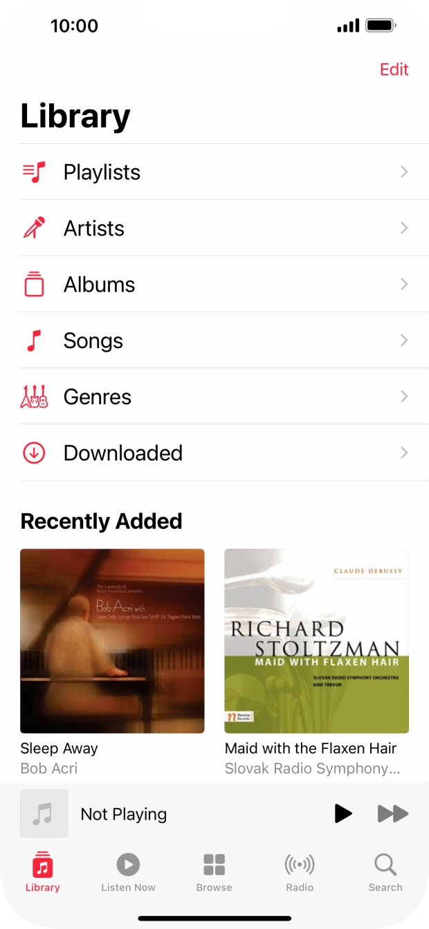 Press Playlists.