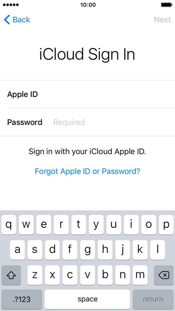 Press Required and key in the password for your Apple ID. Press Required and key in the password for your Apple ID.
