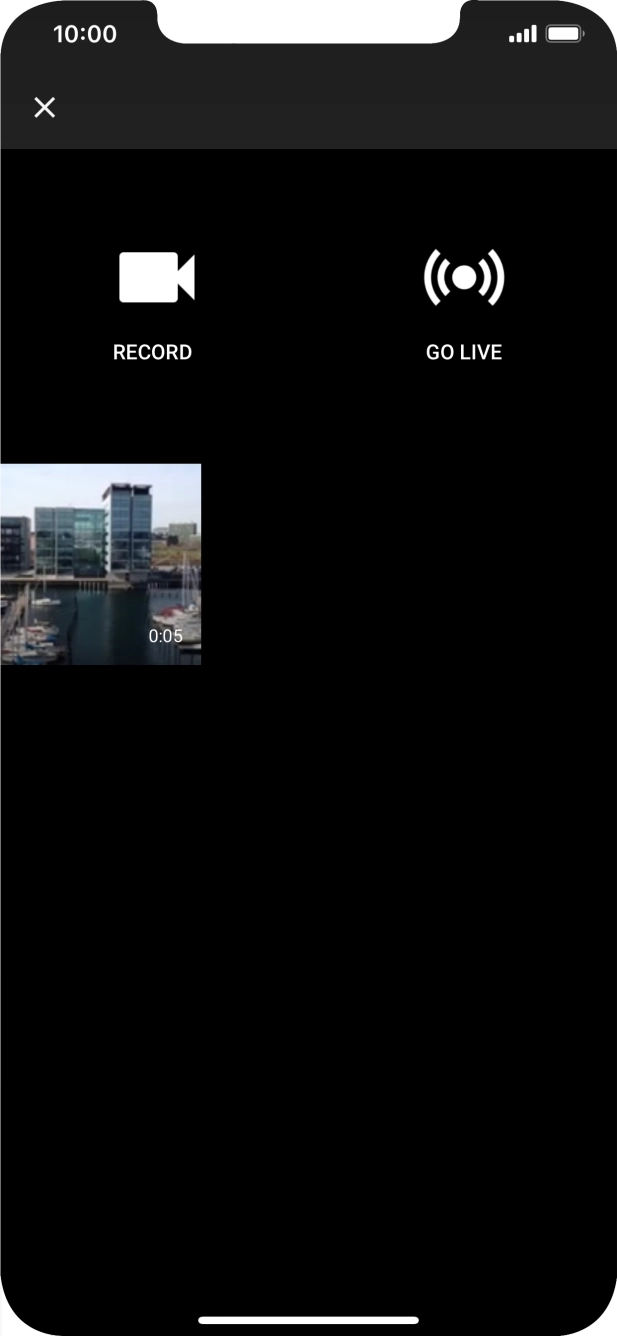 Press the required video clip. Press the required video clip.