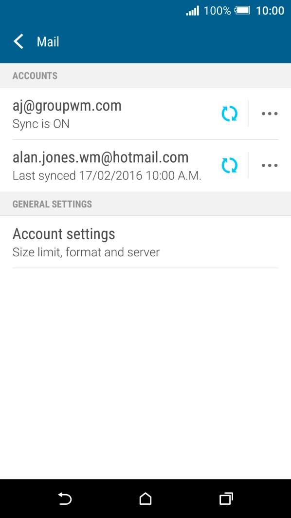 Press Account settings.