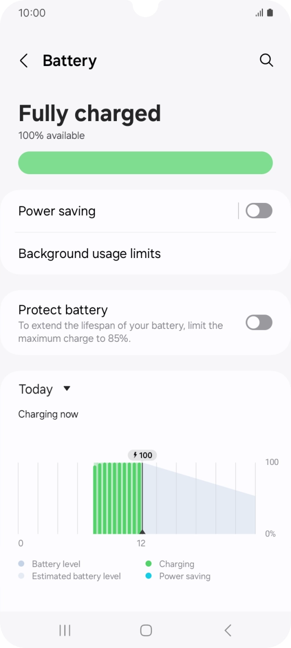 Press Power saving. Press Power saving.