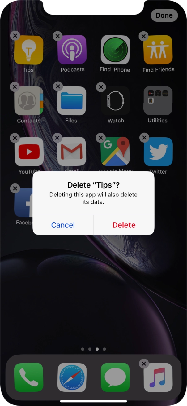 Press Delete.