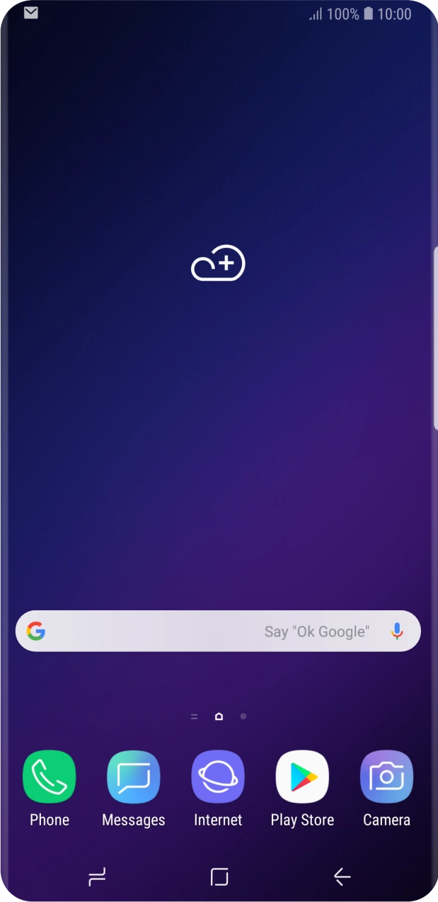 The email icon shows that you've received a new email.