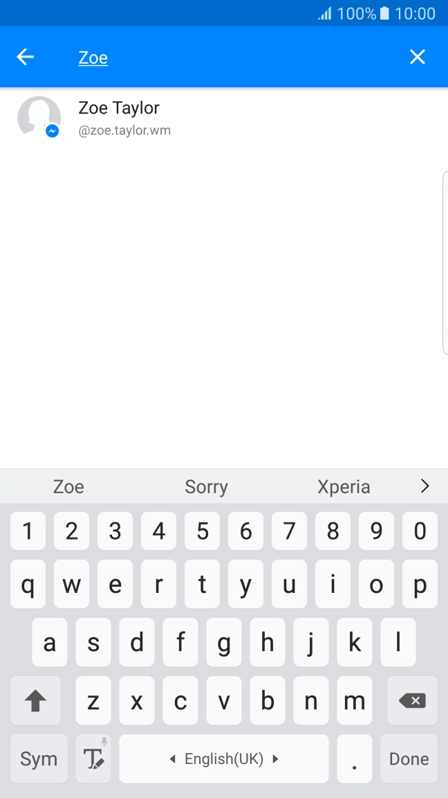 Press the required contact.