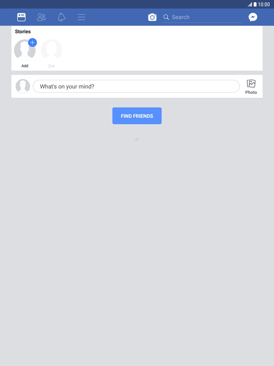 Press the text input field. Press the text input field.