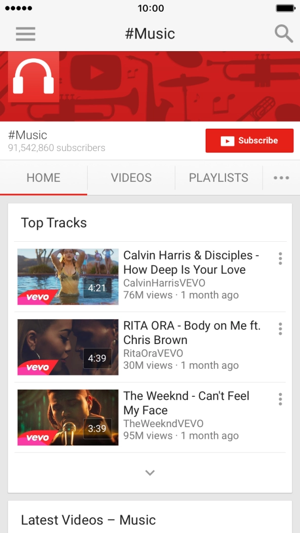 Press the search icon. Press the search icon.