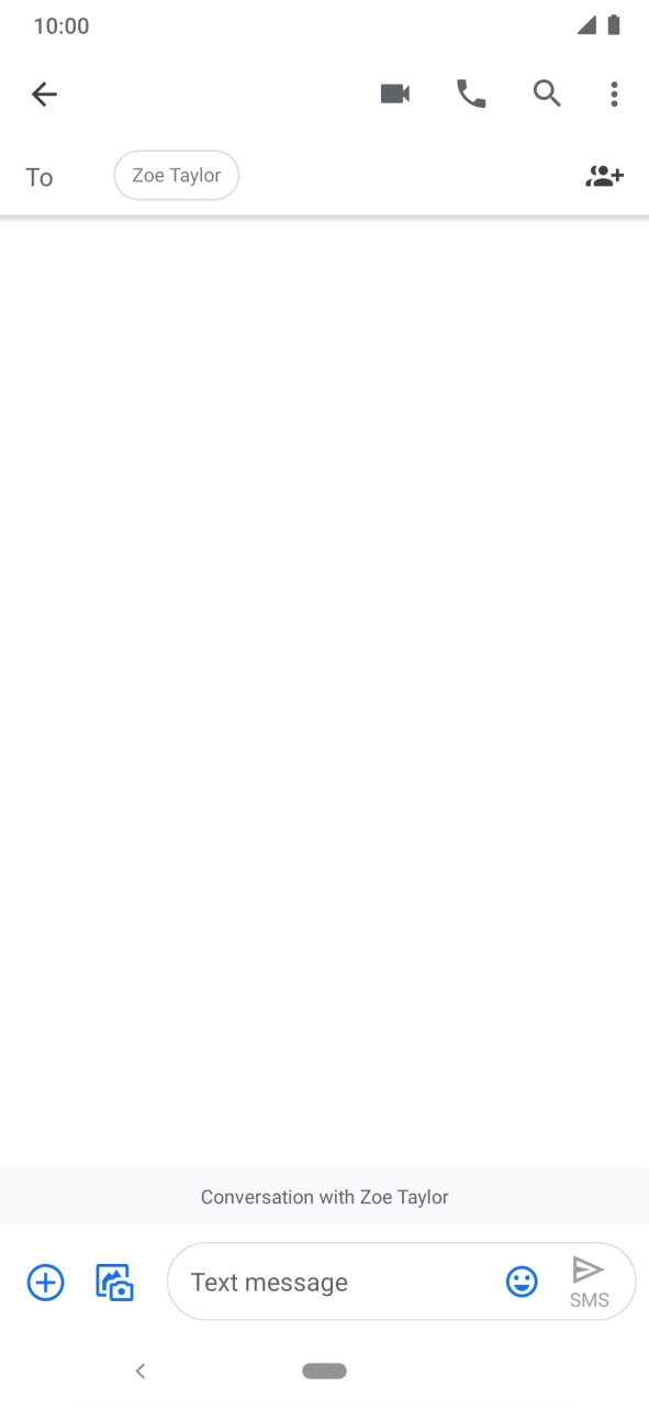 Press the text input field and write the text for your text message. Press the text input field and write the text for your text message.