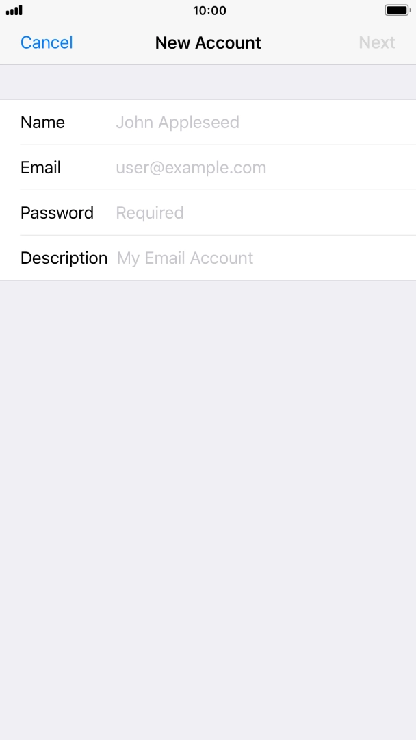 Press Name and key in the required sender name. Press Name and key in the required sender name.