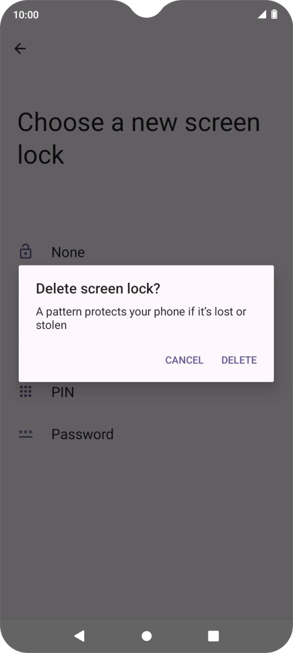 Press DELETE. Press DELETE.