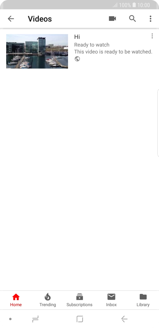 Press the search icon. Press the search icon.
