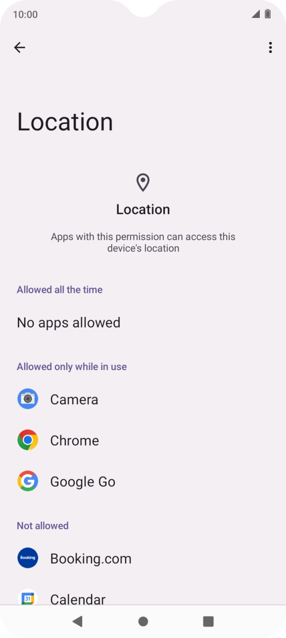 Press the required app. Press the required app.