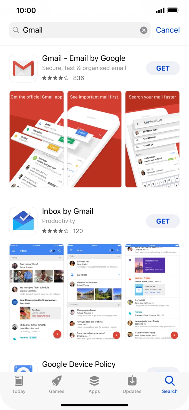 Press Gmail. Press Gmail.