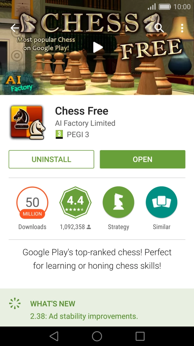 Press UNINSTALL.