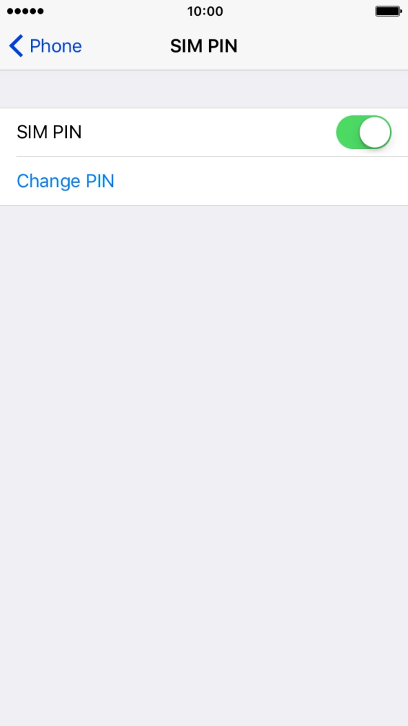 Press Change PIN. Press Change PIN.