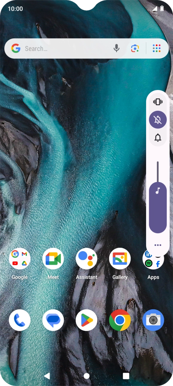 Press the sound icon to turn off silent mode.