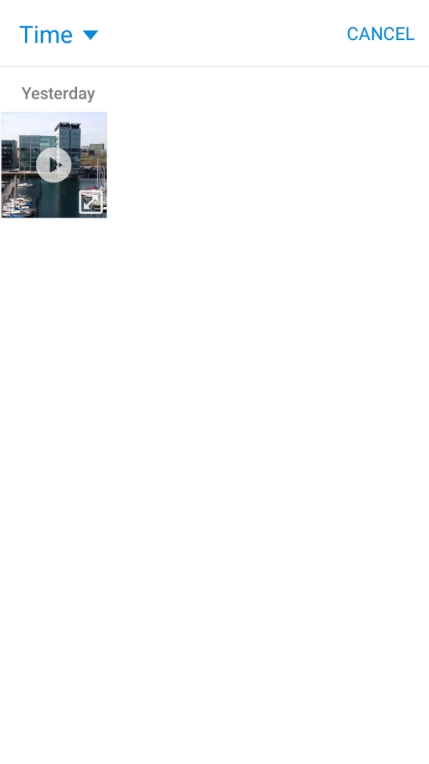 Press the required video clip. Press the required video clip.