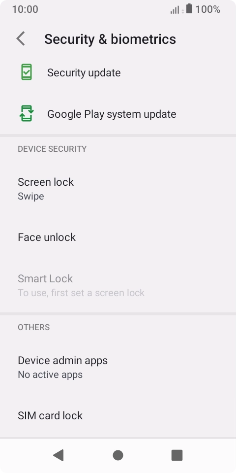 Press SIM card lock. Press SIM card lock.