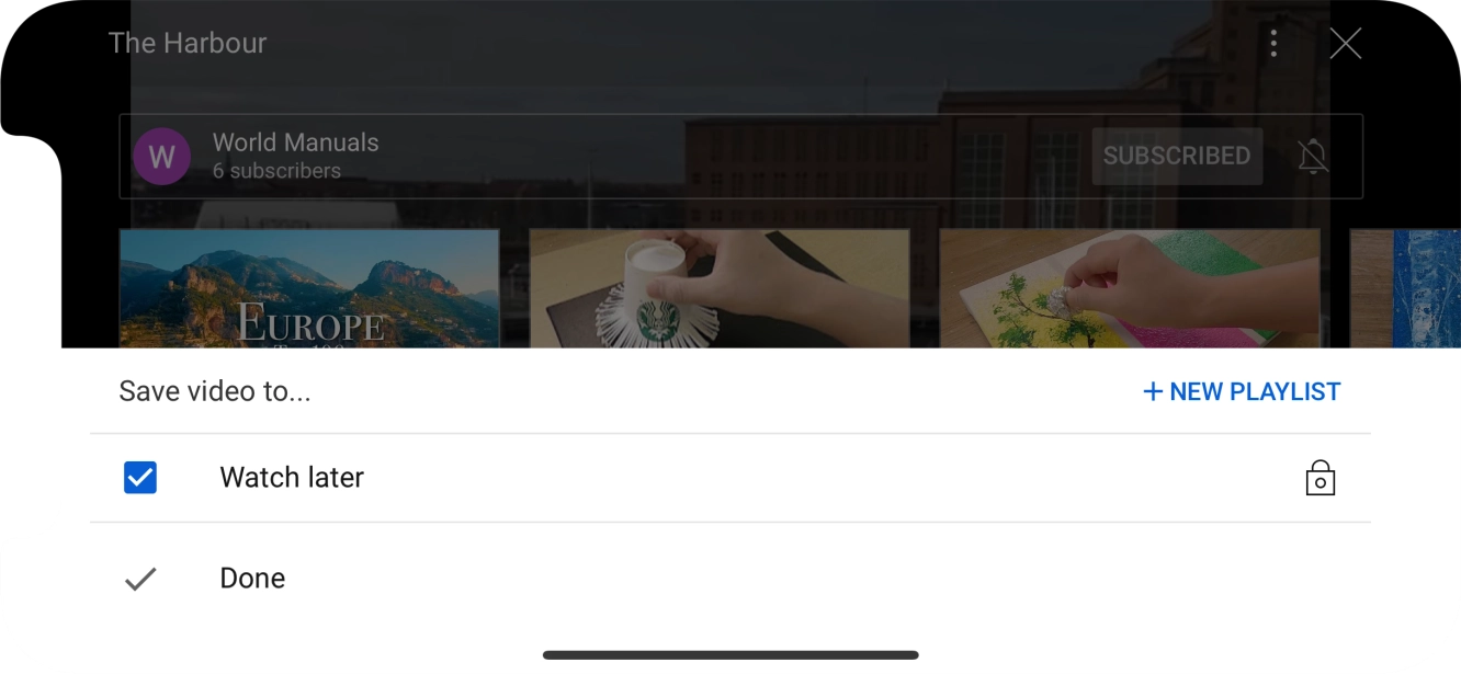 Press the required playlist. Press the required playlist.