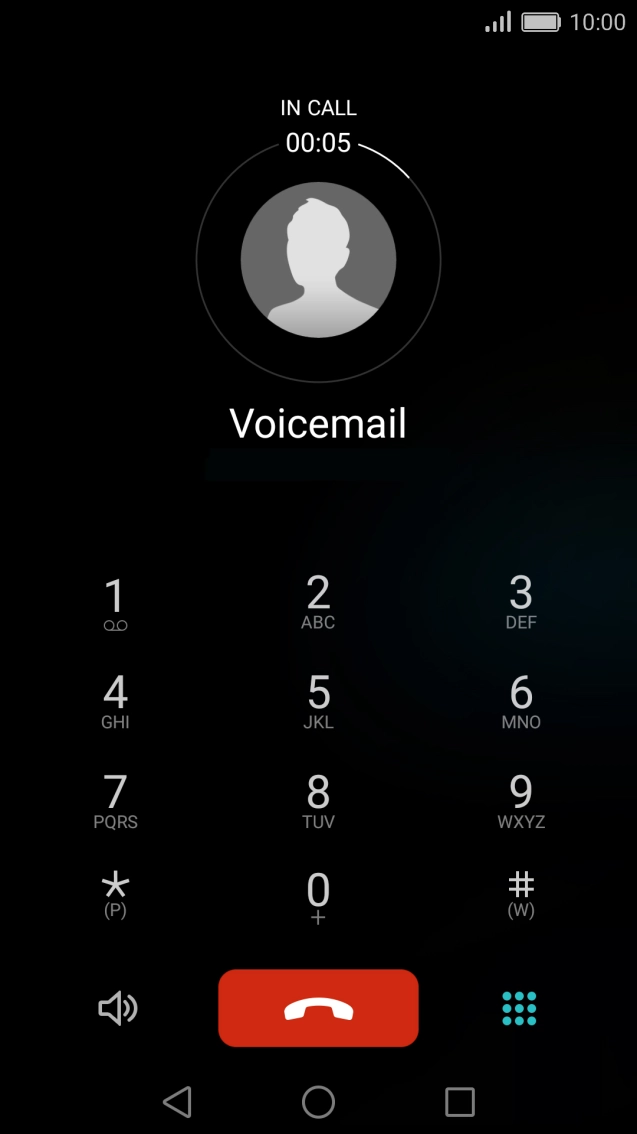 Press the end call icon. Press the end call icon.