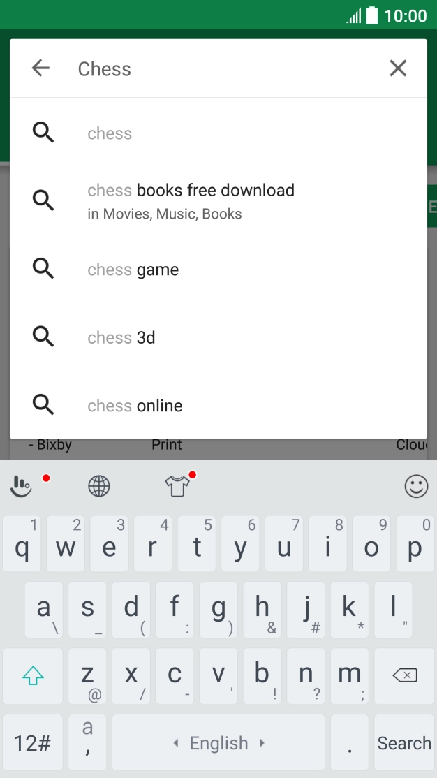 Key in the name or subject of the required app and press Search. Key in the name or subject of the required app and press Search.