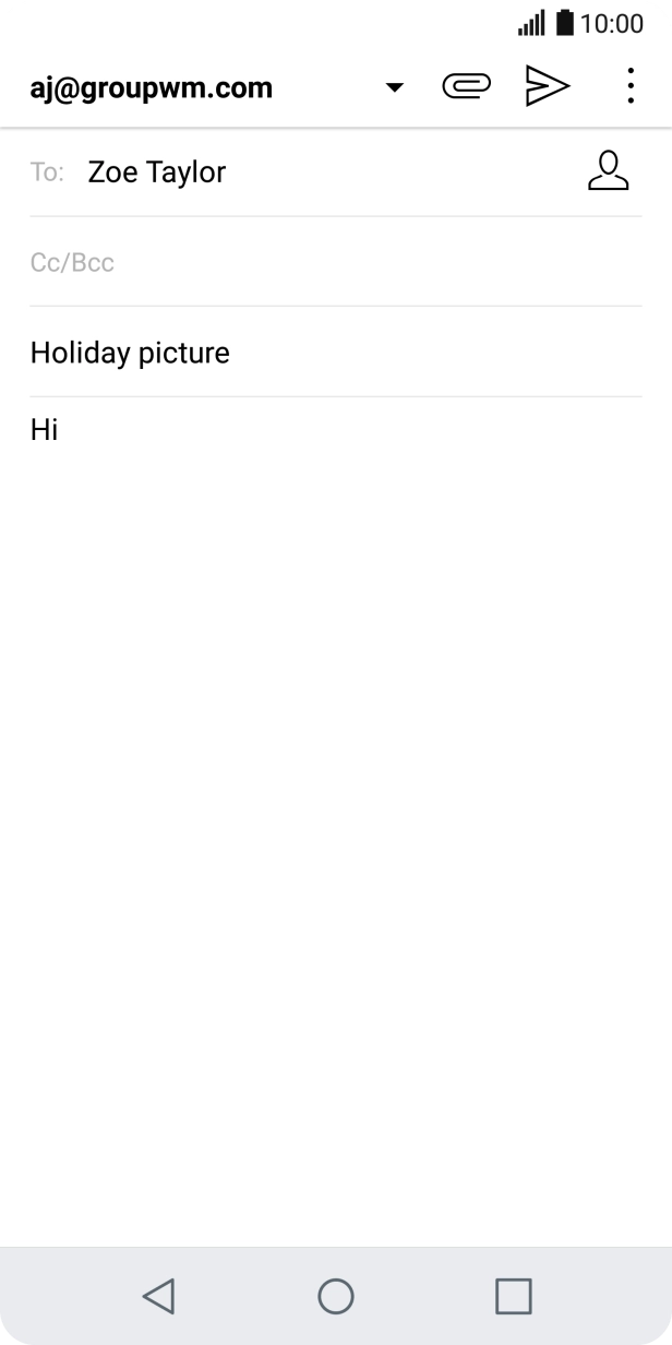 Press the attachment icon. Press the attachment icon.