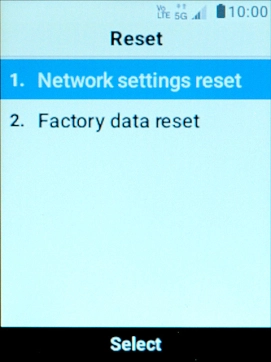 Select Factory data reset. Select Factory data reset.