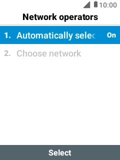 Select Automatically select network.