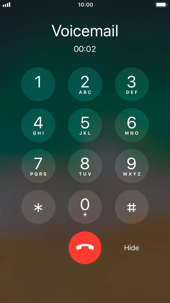 Press the end call icon to end the call. Press the end call icon to end the call.