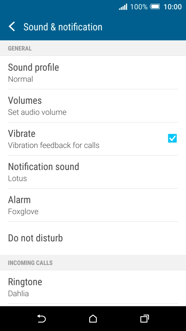 Press Sound profile.