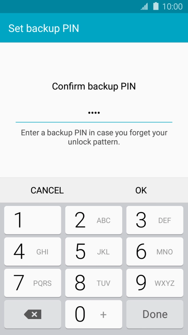 Key in your PIN again and press OK. Key in your PIN again and press OK.