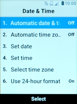 Select Automatic date & time.