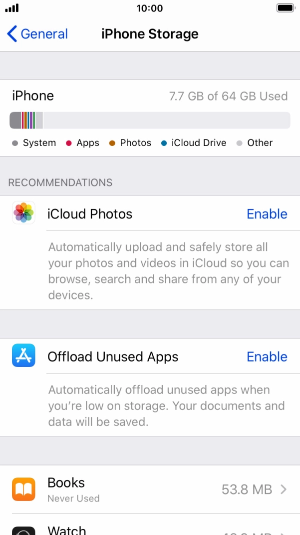 Press the required app.