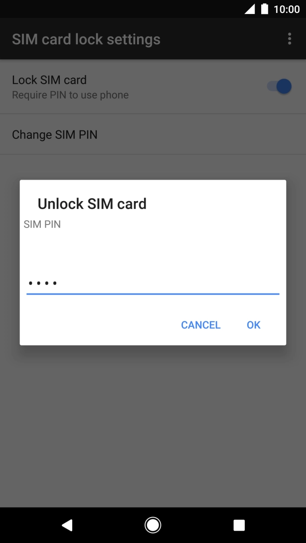 Key in your PIN and press OK. Key in your PIN and press OK.