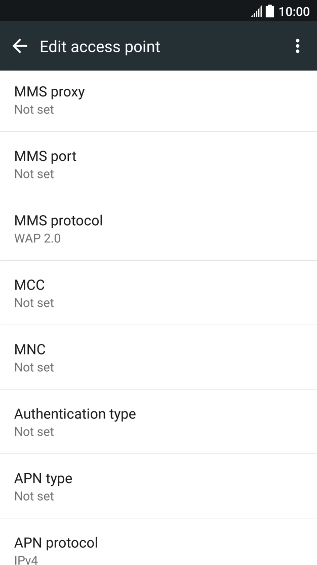 Press MMS proxy. Press MMS proxy.