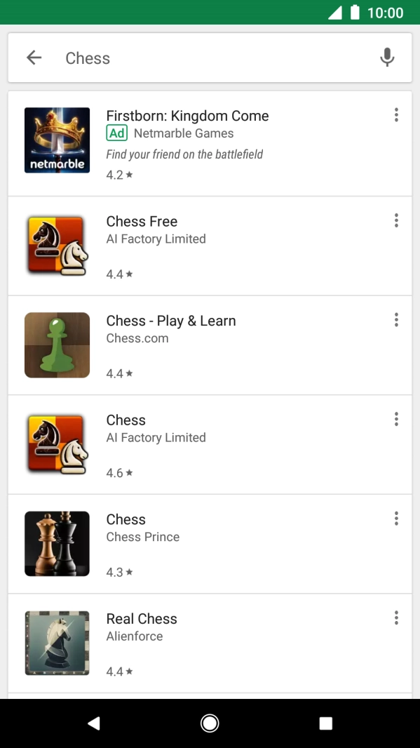 Press the required app. Press the required app.