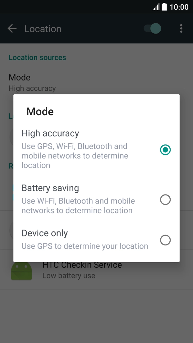 If you select High accuracy, your phone can find your exact position using GPS satellites. If you select High accuracy, your phone can find your exact position using GPS satellites.