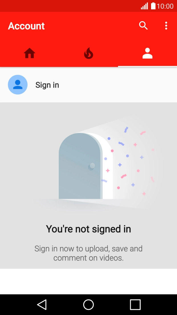 Press Sign in.