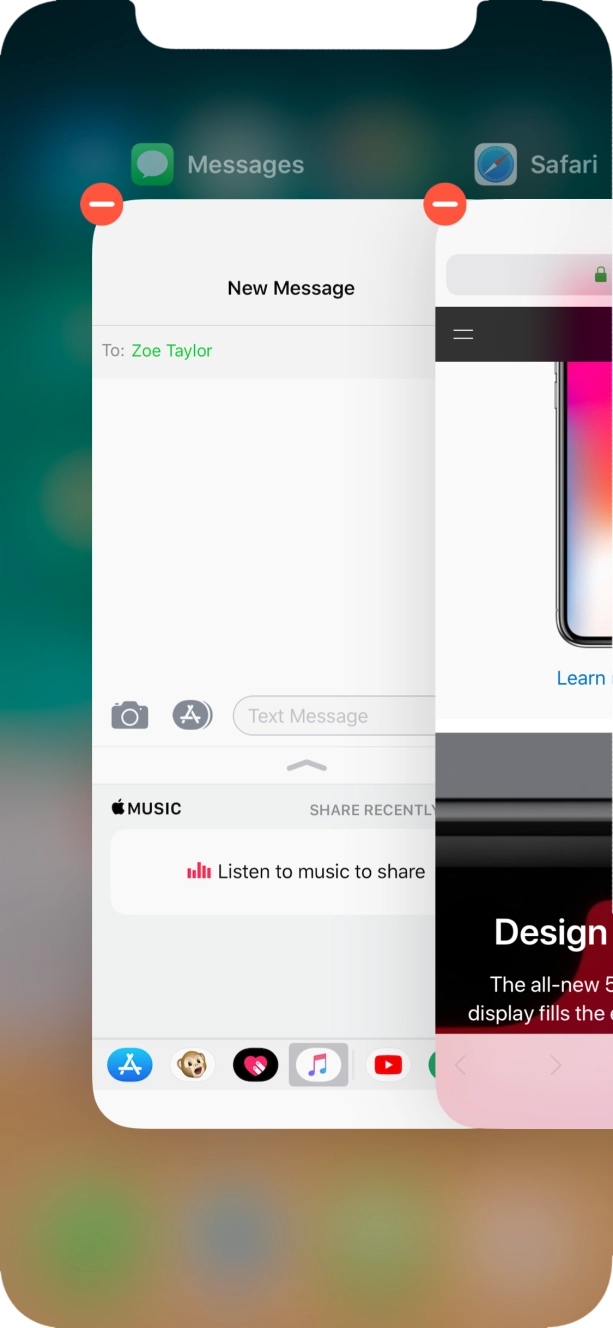Press the end icon next to the required application to end it. Press the end icon next to the required application to end it.