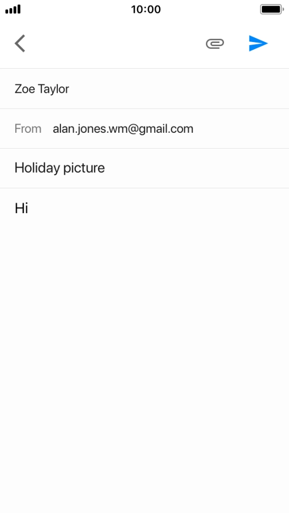 Press the send icon. Press the send icon.
