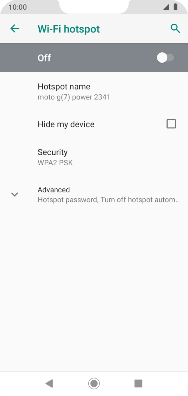 Press Hotspot name. Press Hotspot name.
