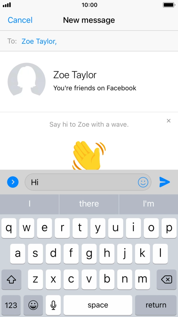 Write the required message and press the send icon. Write the required message and press the send icon.