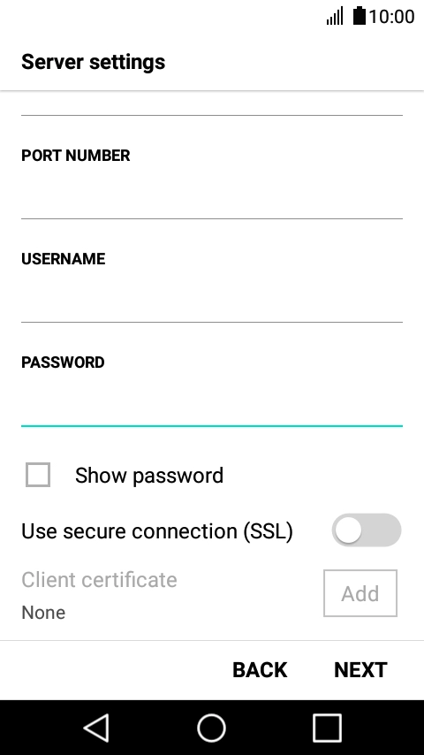 If you turn on the function, press Add and follow the instructions on the screen to install the required certificate. If you turn on the function, press Add and follow the instructions on the screen to install the required certificate.