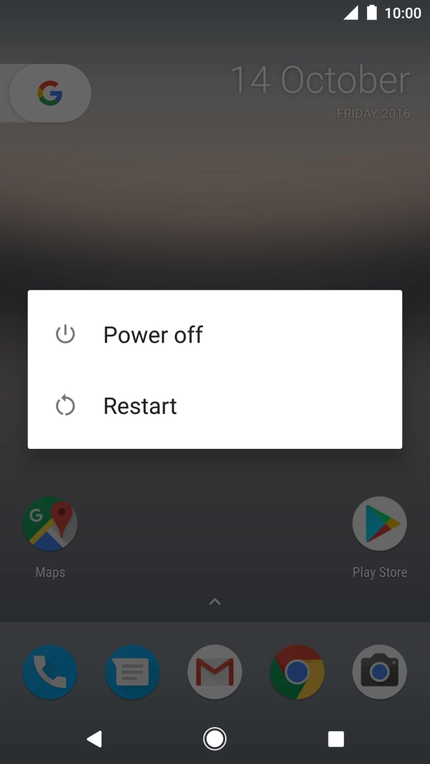 Press Power off.
