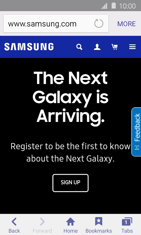Press the address bar. Press the address bar.